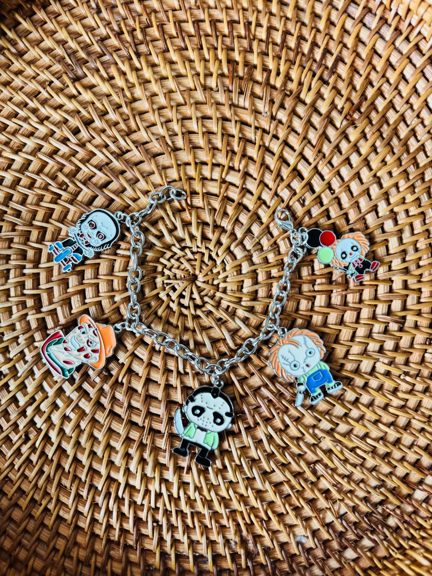 Horror charm bracelet adjustable