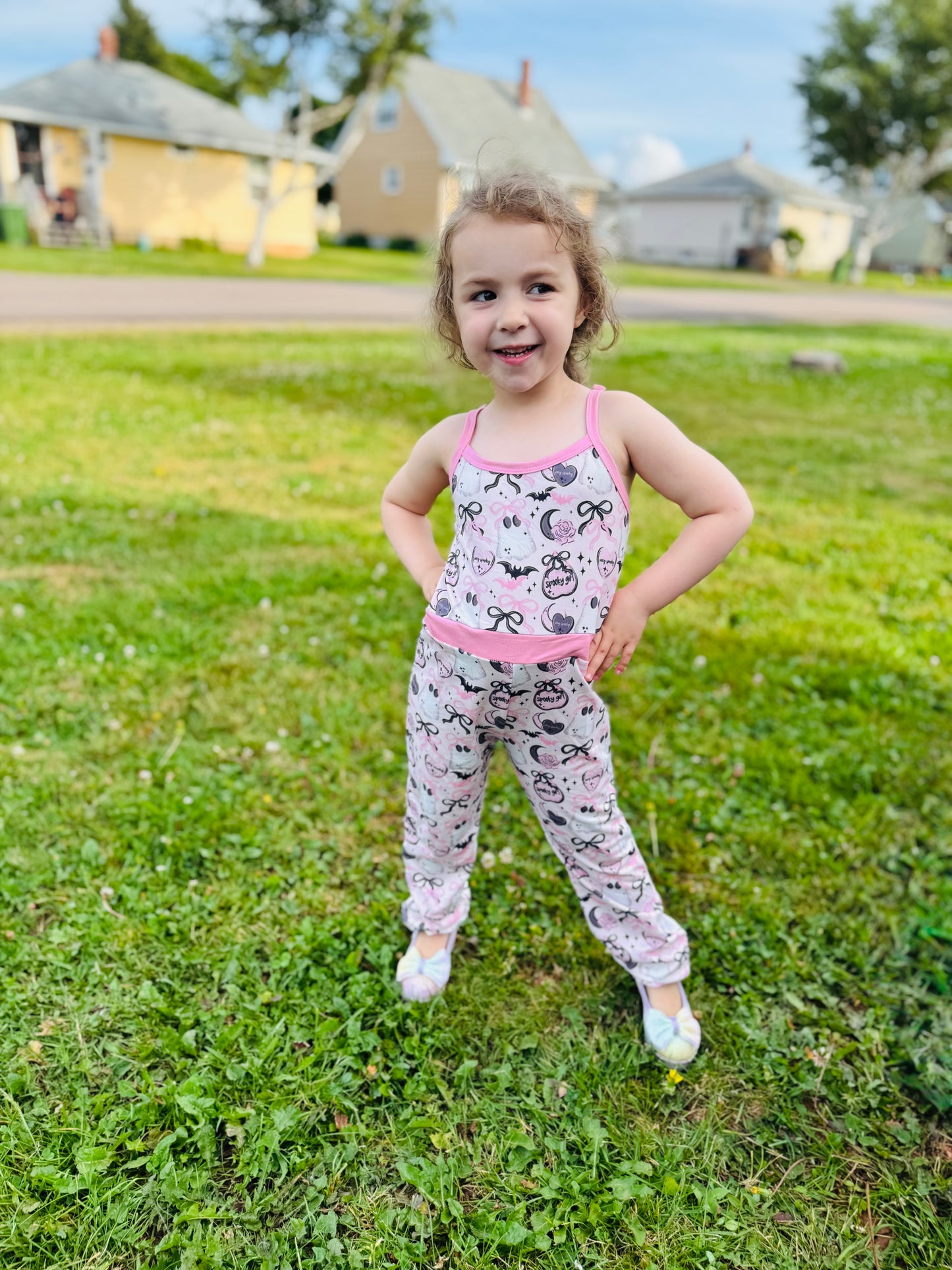 Spooky girl romper